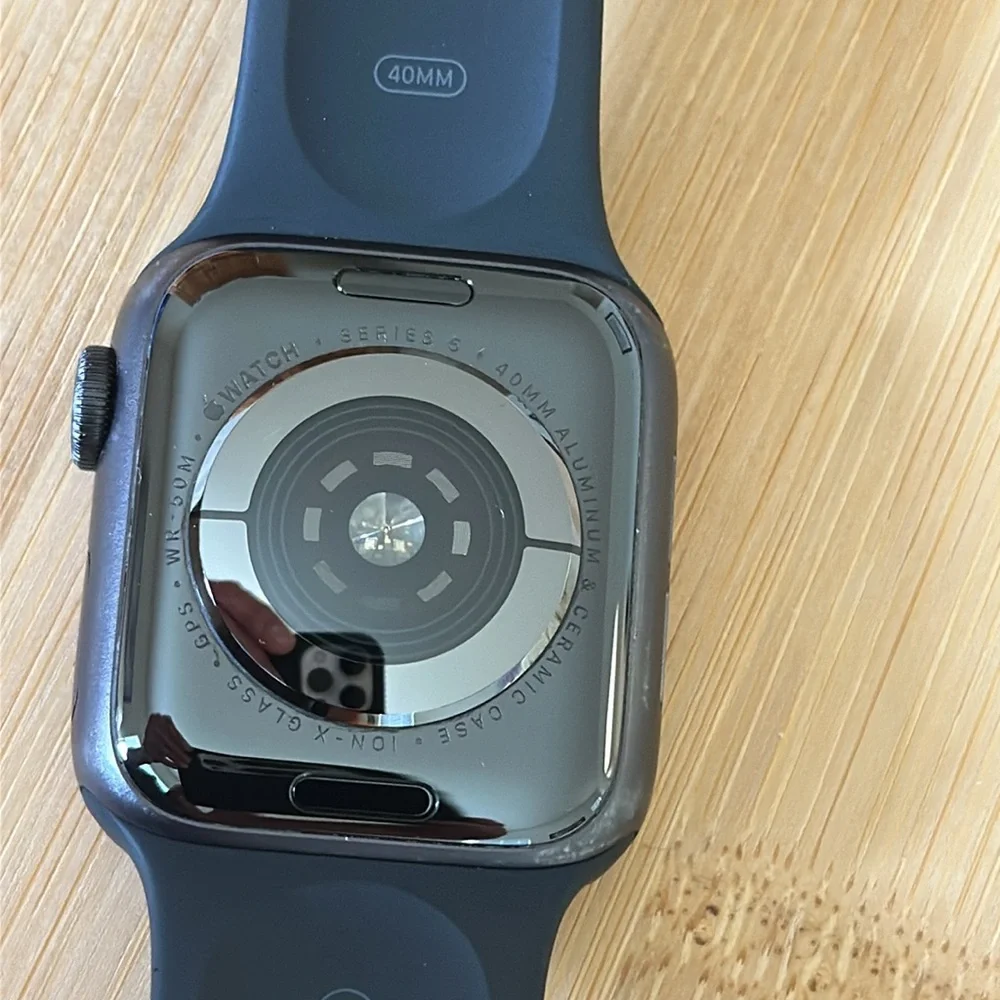 Apple Watch Series 5 40MM Space Gray Aluminum Case With Black Sport Band